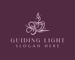 Floral Candle Wellness logo design