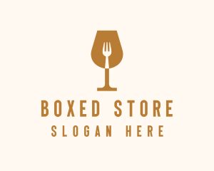 Restaurant Fork Wine Glass  logo design