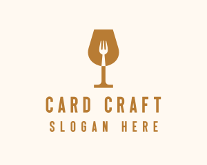 Restaurant Fork Wine Glass  logo design