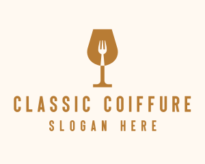 Restaurant Fork Wine Glass  logo design