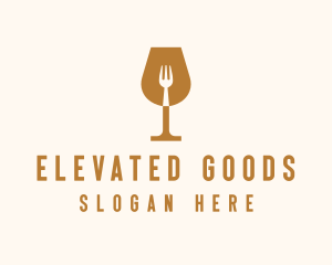 Restaurant Fork Wine Glass  logo design