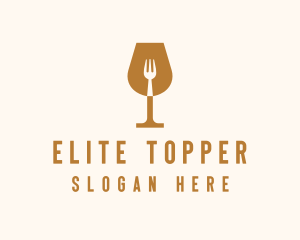 Restaurant Fork Wine Glass  logo design