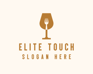 Restaurant Fork Wine Glass  logo design