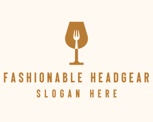 Restaurant Fork Wine Glass  logo design