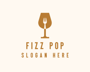 Restaurant Fork Wine Glass  logo design