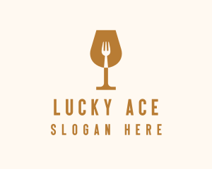 Restaurant Fork Wine Glass  logo design