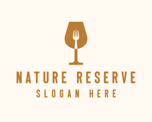 Restaurant Fork Wine Glass  logo design