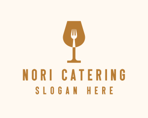 Restaurant Fork Wine Glass  logo design