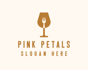 Restaurant Fork Wine Glass  logo design