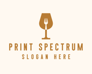 Restaurant Fork Wine Glass  logo design