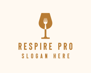 Restaurant Fork Wine Glass  logo design