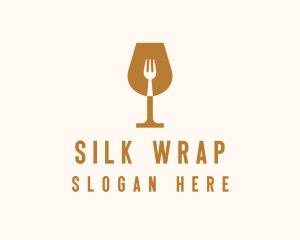 Restaurant Fork Wine Glass  logo design