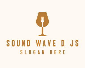 Restaurant Fork Wine Glass  logo design