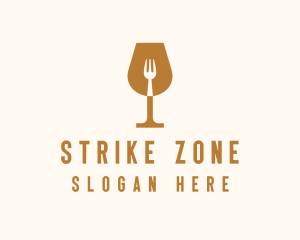 Restaurant Fork Wine Glass  logo design