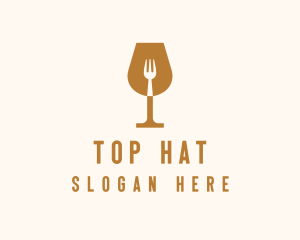 Restaurant Fork Wine Glass  logo design