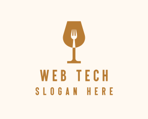 Restaurant Fork Wine Glass  logo design