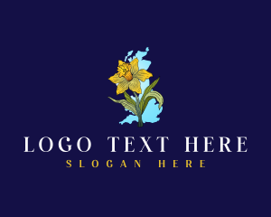 United Kingdom Botanical Flower logo