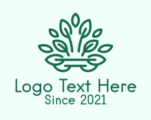 Symmetrical Green Plant  logo