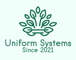 Symmetrical Green Plant  logo