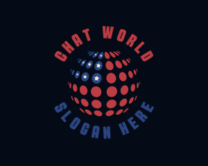 Globe American Patriot logo design