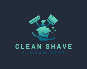 Disinfection Cleaning Tools logo design