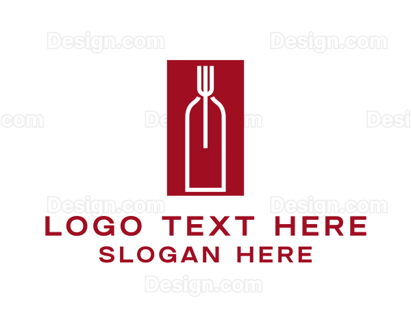 Food Wine Restaurant Logo