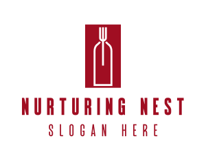 Food Wine Restaurant logo design