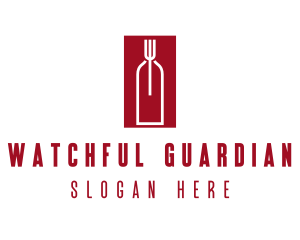 Food Wine Restaurant logo design