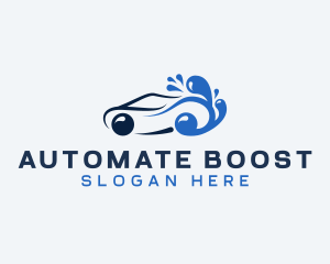 Car Water Splash logo design