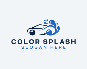 Car Water Splash logo design