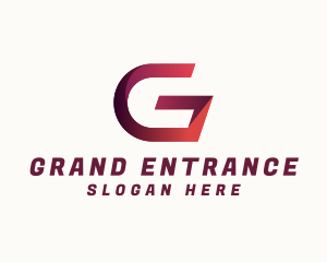 Modern Ribbon Letter G logo design