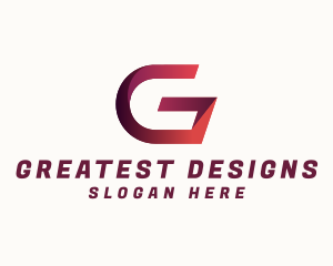 Modern Ribbon Letter G logo design