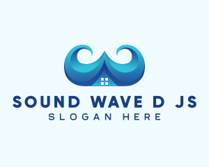 House Wave Water logo design