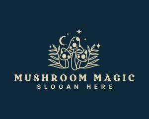 Magic Mushroom Fungus logo design