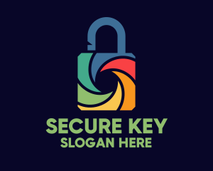 Rainbow Shutter Padlock logo