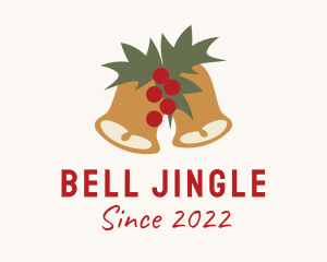 Christmas Bell Holly logo design