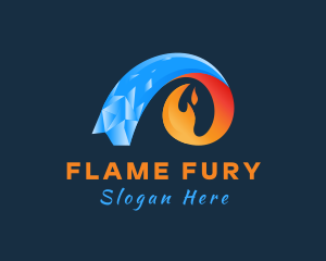 Cold Ice Flame logo design