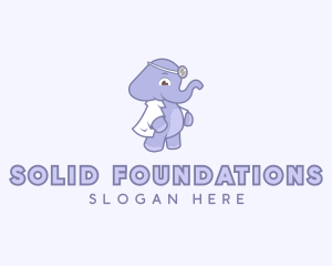 Elephant Pediatrician Doctor logo