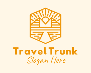 Sunrise Pyramid Travel logo design