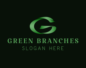 Stylish Green Letter G logo design