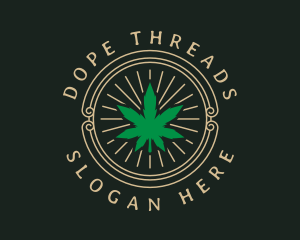 Marijuana Leaf Badge logo