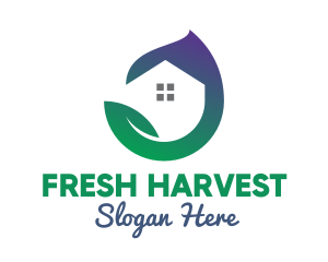 Eco Leaf House logo design