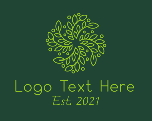 Spiral Green Leaf logo