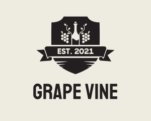 Grape Wine Badge logo