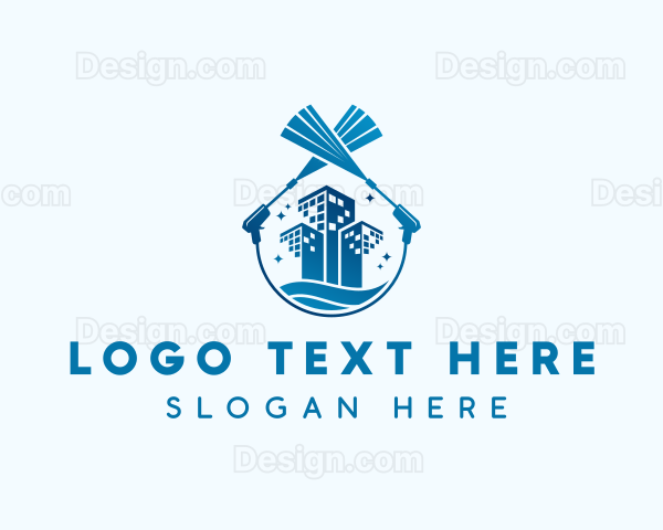 Blue Clean Building Wash Logo