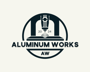 Laser Metalworks Fabrication logo design