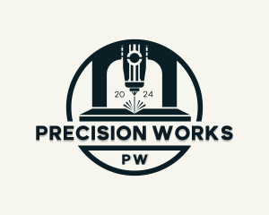 Laser Metalworks Fabrication logo design