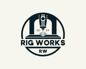 Laser Metalworks Fabrication logo design