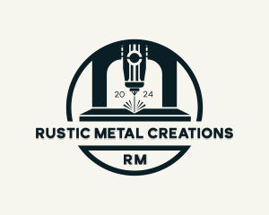 Laser Metalworks Fabrication logo design