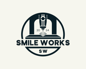 Laser Metalworks Fabrication logo design